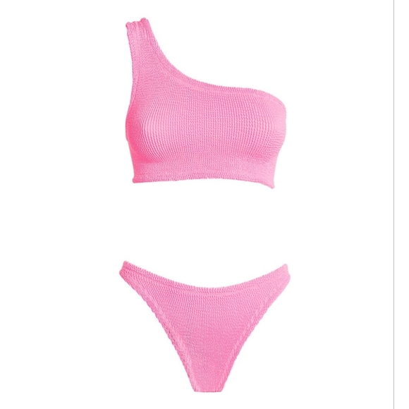 💓💓💓Hunza G Nancy one shoulder swim suit bikini bubblegum - Picture 8 of 14